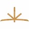 Ekena Millwork Alberta Rough Sawn Timber Gable Bracket, Western Red Cedar, 84"W x 42"H x 4"D x 4"F, 12/12 Pitch GBW084X42X0404ALB00RWR - alternate 1
